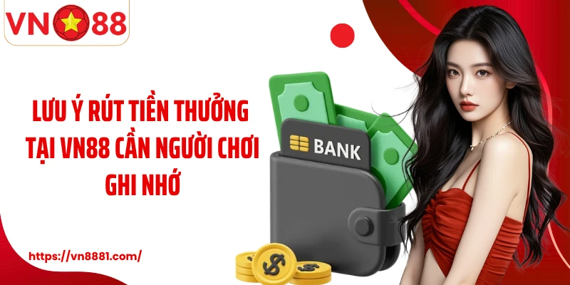 Rút Tiền VN88 Lưu ý rút tiền thưởng tại VN88 cần người chơi ghi nhớ